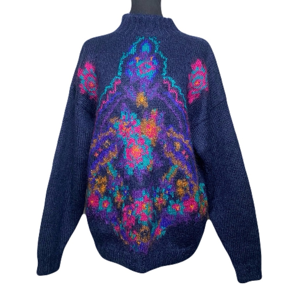 Vintage Studio Michelle Stuart Fuzzy Purple Pullover Sweater 90's Women's Medium